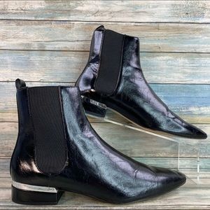 Zara Basic Black Chelsea Boot sz 8.5-9M Block Heel